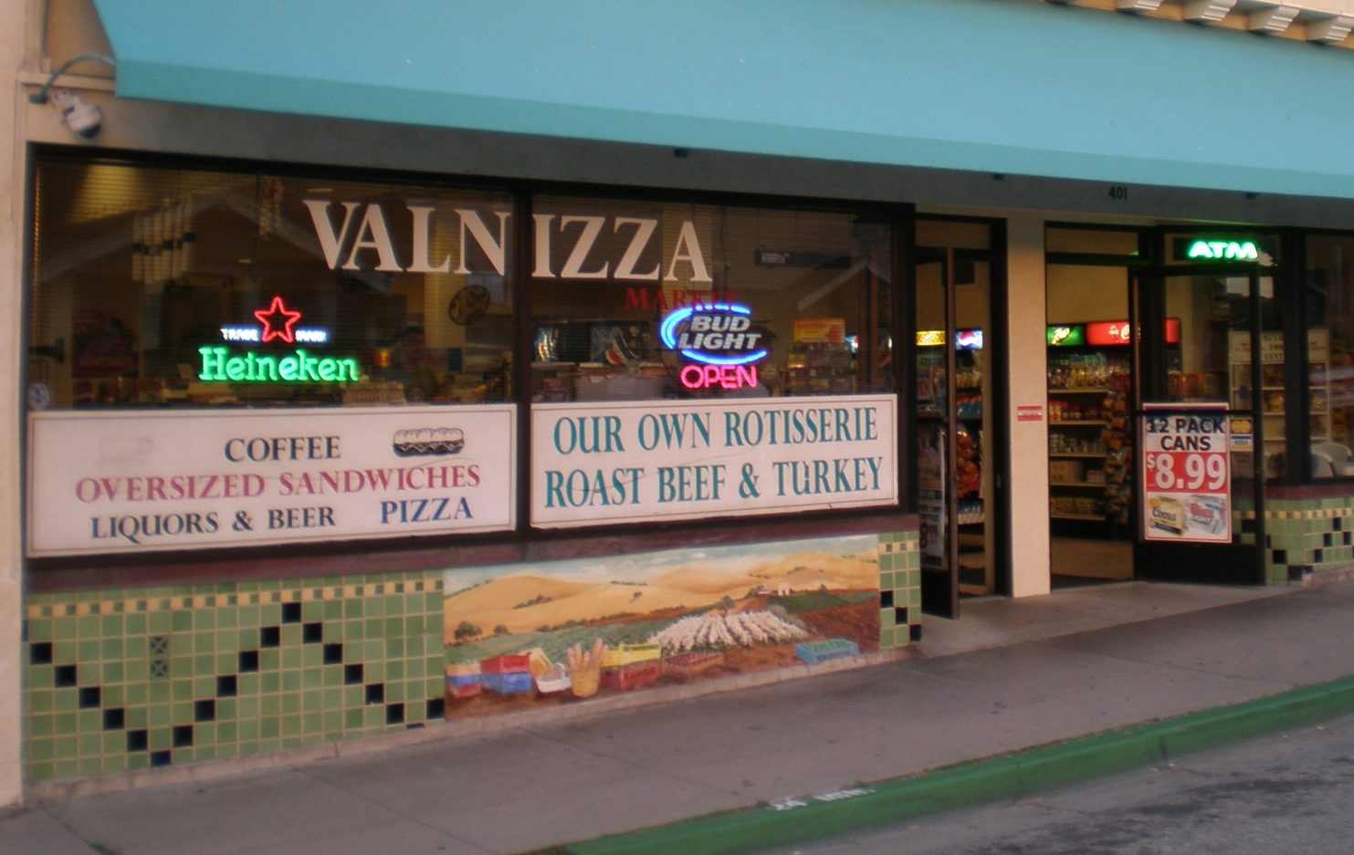 The Valnizza's Deli & Market storefront in Monterey
